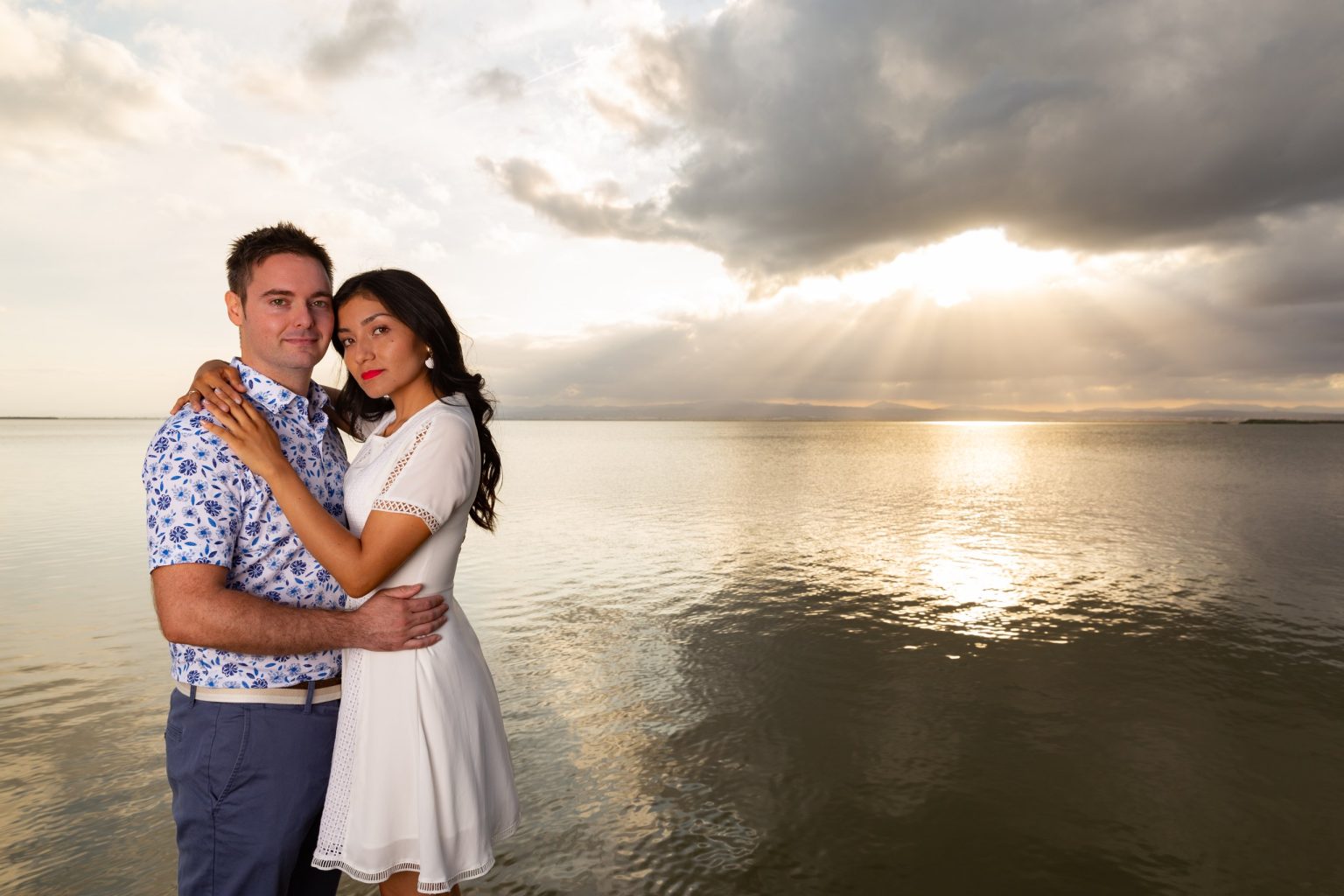 Retrato de preboda con luz dramática